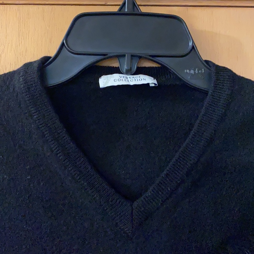 Versace Collection Wool V Neck Pullover Sweater M… - image 3